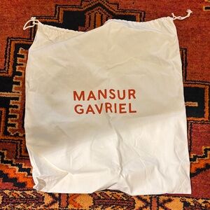 Mansur Gavriel Cream Drawstring Bag